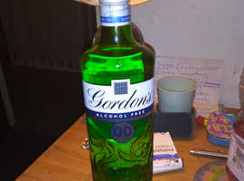 Bottle of Gordon's ALCOHOL free gin