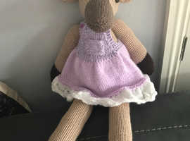 hand knitted isobel the giraffe she needs a cuddle