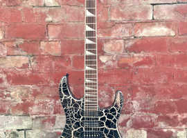Jackson Soloist SL3X DX Silver Crackle Modded Metal Monster