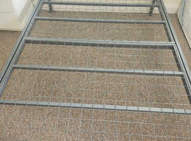 Double bed silver frame free