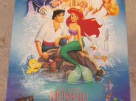 Disney the little mermaid 1990's vintage poster 23.5" X 16.5"