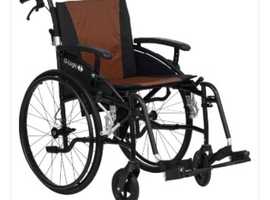 G-Logic Lightweight Folding Wheelchair - Brown (used).
