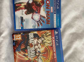 2 x ps4 games dragon ball & Ironman.