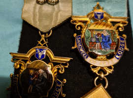 Silver sandwell masonic medals