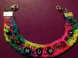 Crochet mum bracelet