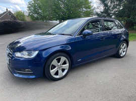 Audi A3, 2015 (65) Blue Hatchback, Semi auto Petrol, 48,263 miles