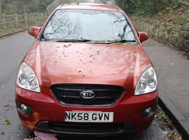 Kia Carens, 2008 (58) Red MPV, Automatic Petrol, 96,453 miles