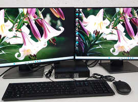 Dell Dual screen Complete PC Computer, intel core i5-9th Genration processor, 16GB RAM, 256GB SSD+1TB HDD, Fresh Windows 11 installed