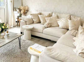 Plush 4 seater L shape CORNER sofa