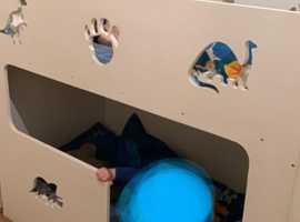Dinosaur Toddler bunk beds with stairs