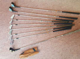 Vintage, Dunlop x 7, Ryder x 1, Golf Clubs, Various Woods & Irons, Used & New