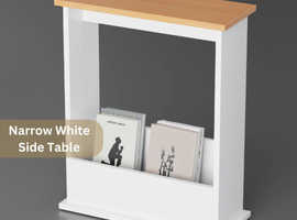 Find the Blisswood Narrow White Side Table in UK