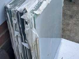 Used greenhouse glass