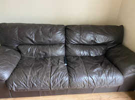 DFS Leather Two & Three seater sofas