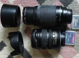 STILL AVAILABLE NIKON D70 Camera/Case/Bag/different Lens sizes and 3 x compact flash cards/batteries x 2 and dock