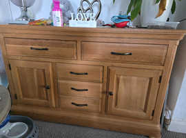 Oak large sideboard and coffee table