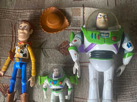 Disney Toy Story  large sheriff & buzz light years figures