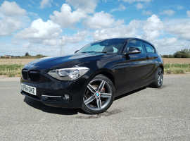 BMW 1 series, 116i Petrol Sport, 2014 (64) Black Hatchback, Manual Petrol, 76,733 miles