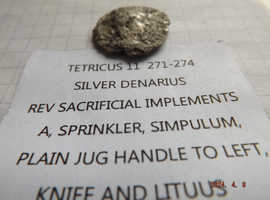 ANCIENT ROMAN TETRICUS 11 271-274 AD SILVER DENARIUS COIN