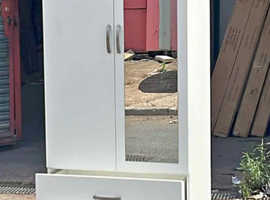 2 Door Wardrobe | Mirror + 2 Drawers | Fully Assembled