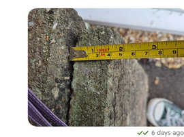 Paving slabs with concrete on the back