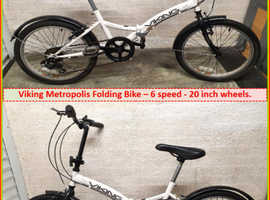 Viking Metropolis Folding Bike. 6 speed. 20 inch wheels.