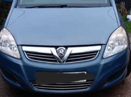 Vauxhall Zafira, 2008 (58) Blue MPV, Manual Petrol, 104,450 miles