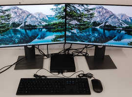 Dell Dual screen Complete PC Computer, intel core i5-7th Genration processor, 16GB RAM, 256GB SSD+500GB HDD, Fresh Windows 11 installed
