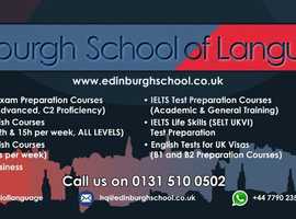 ENGLISH COURSES in EDINBURGH - GENERAL ENGLISH and EXAM PREPARATION
