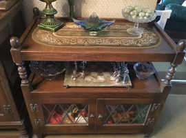 Vintage Old Charm by Wood bros. 1970s oak Trolly
