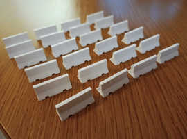 OO / HO '6ft' Concrete Blocks / Barriers. 1:76 Scale Model Railway, pack of 24