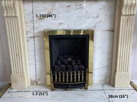 Italian Marble fireplace with optional gas fire