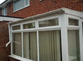 Conservatory windows and roof in white