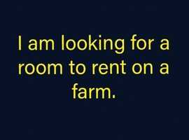 I am looking for a room or bungalow to rent on a farm.