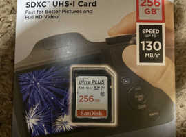 SANDISK MICRO SD MEMORY CARD ULTRA PLUS WITH ADAPTER 130MB/S 256GB
