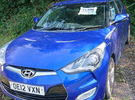 Hyundai Veloster, 2012 (12) Blue Coupe, Manual Petrol, 130,000 miles