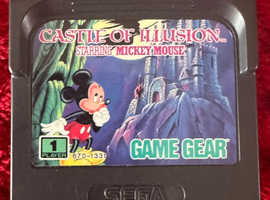 Sega Game Gear Castle Of Illusion Starring Mickey Mouse Game With Case - Vintage