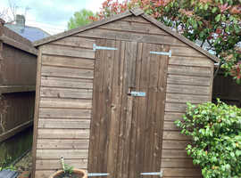 Garden Shed, 7'x5', apex roof, double doors, wooden