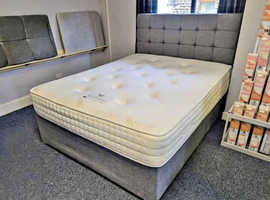 Double bed with mattress, 185