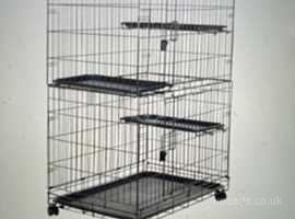 Large cage, accessories, bedding and food for small animals