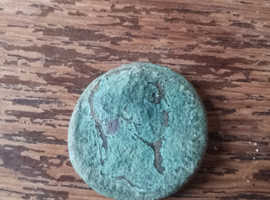 Bronze Roman coin,  thick uneven  extremely old