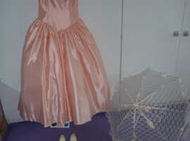 Pronuptia Bridesmaid dress and parasol.  Shoes also available