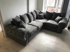 **Milan Elegant Brand New L-Shape Couch - 3 & 2 Seater with Footstool Comfort*