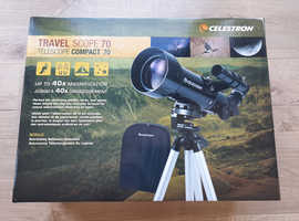 Celestron 70 travel scope with tripod and bag