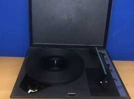 vintage BLACK/BROWN FIDELITY HF42 MINI VINTAGE RECORD PLAYER vgc pwo £25