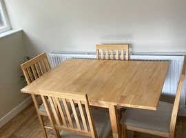 Folding Table and Four Chairs Melton Mowbray