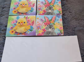 Easter Diamond Painting Cards x4