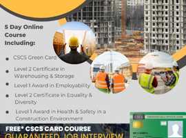 Construction Roles available now CSCS Card provided with Full Training