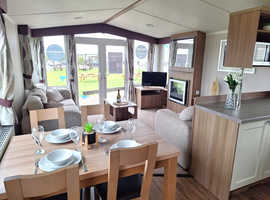 Pre-owned Swift Bordeaux 2 Bedroom caravan with decking on 12 month park near Perranporth