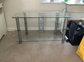 Glass corner tv stand